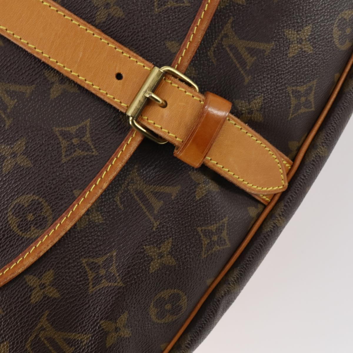 LOUIS VUITTON Monogram Saumur 35 Shoulder Bag M42254 LV Auth 142511