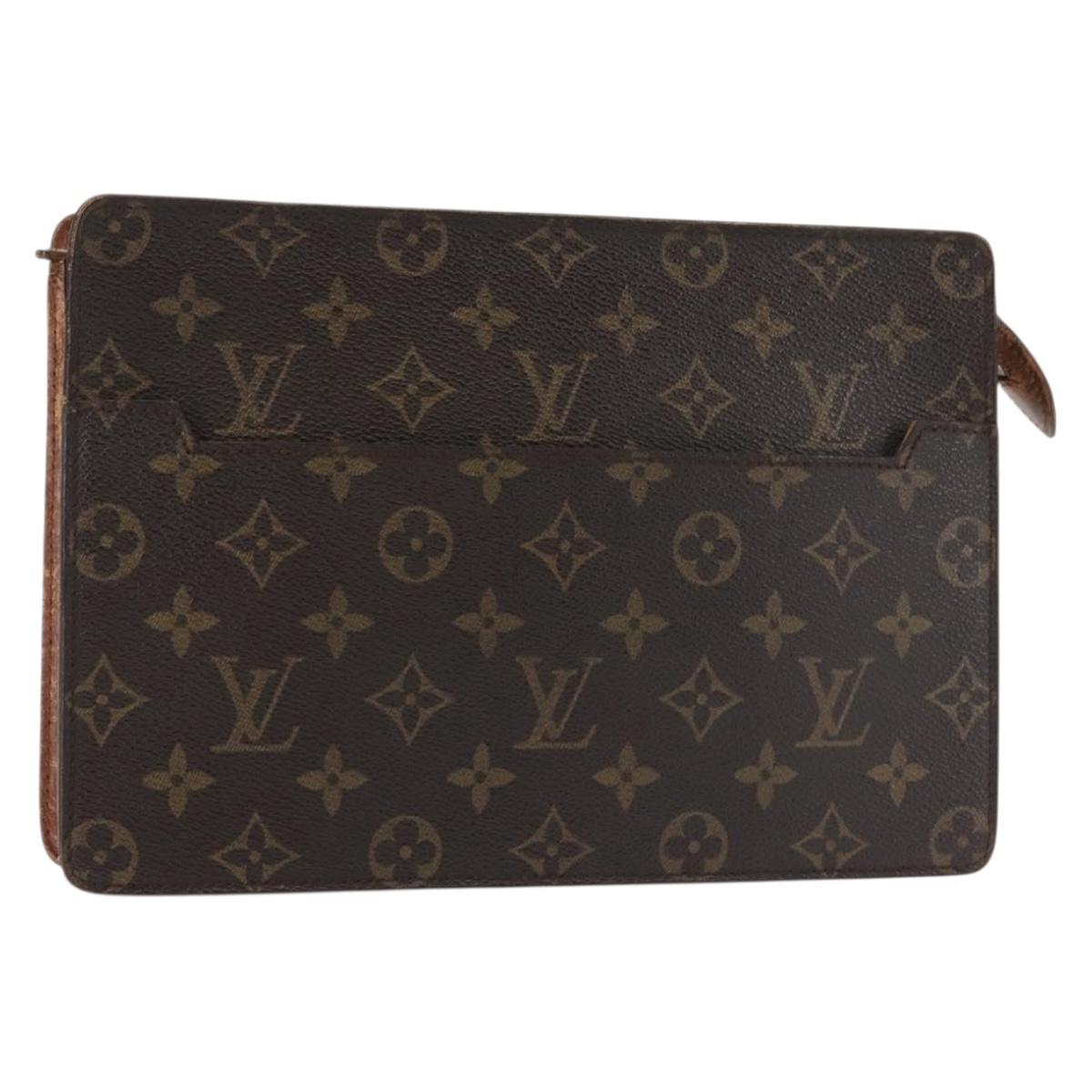 LOUIS VUITTON Monogram Pochette Homme Clutch Bag M51795 LV Auth 142513