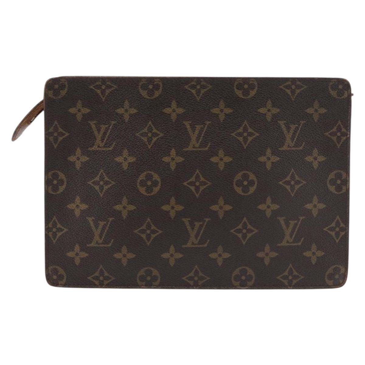 LOUIS VUITTON Monogram Pochette Homme Clutch Bag M51795 LV Auth 142513
