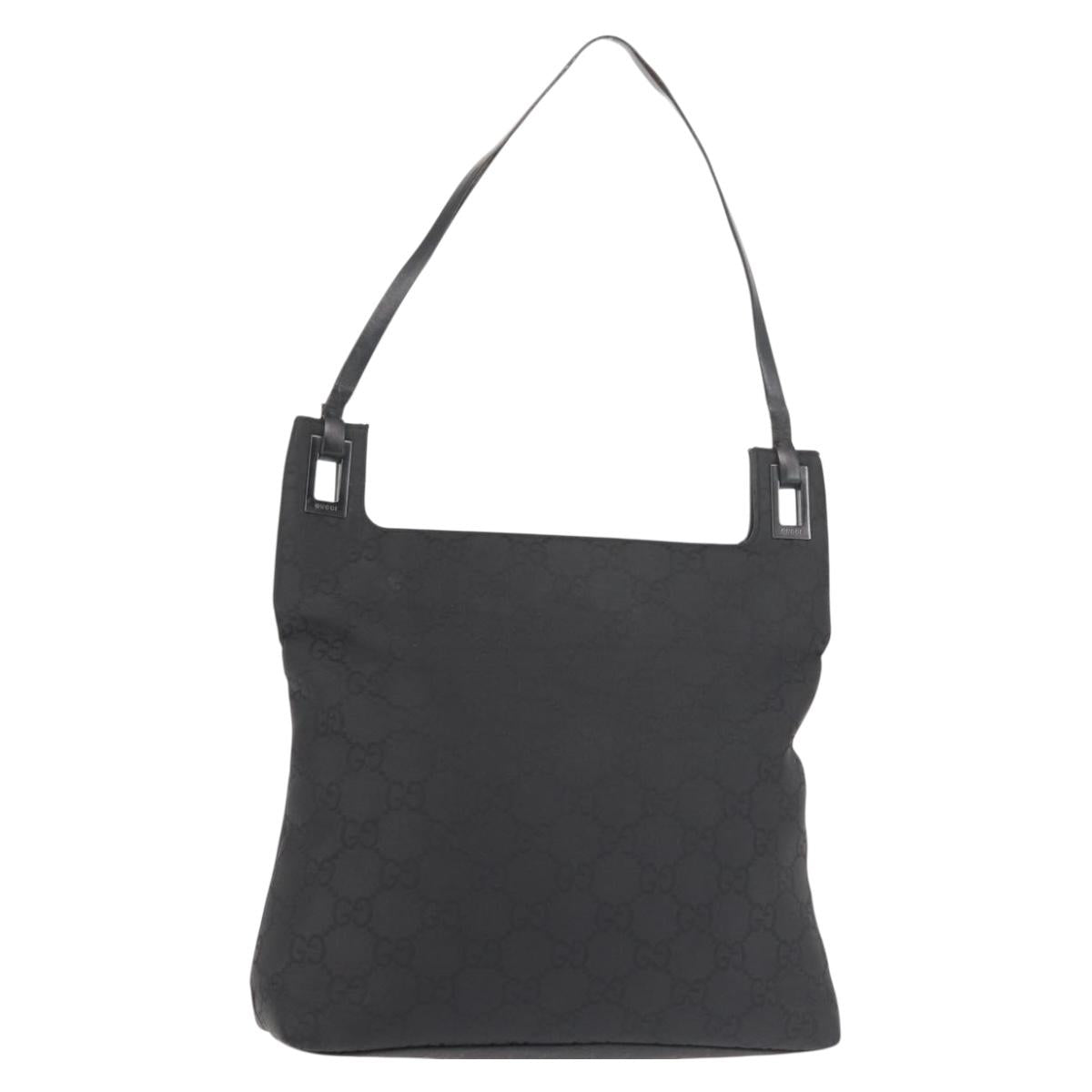 GUCCI GG Canvas Tote Bag Black 001 3102 Auth 142519