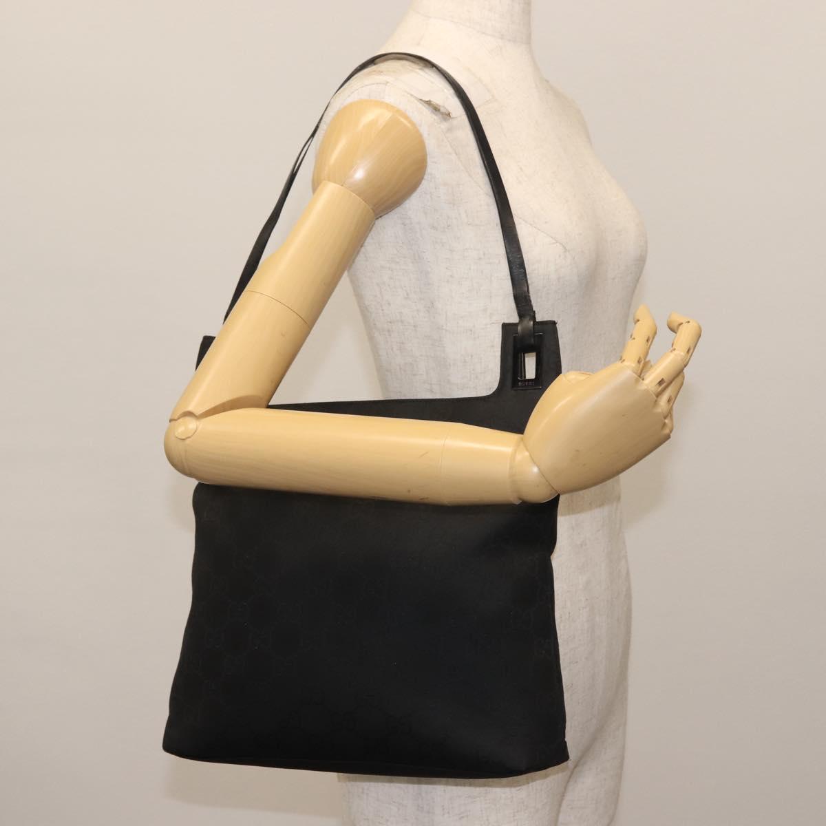 GUCCI GG Canvas Tote Bag Black 001 3102 Auth 142519