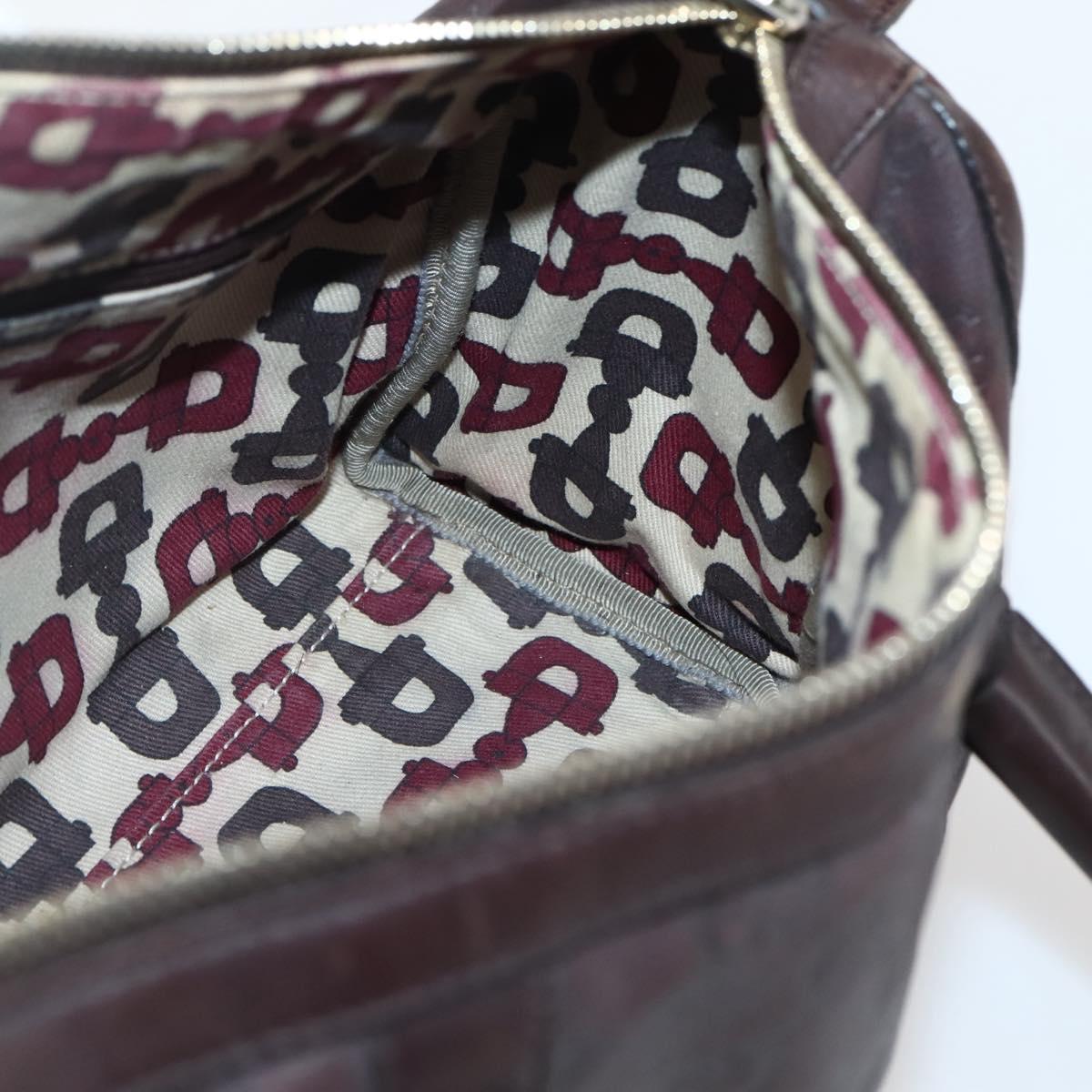 GUCCI GG Canvas Guccissima Hand Bag Leather Brown Gold 130942 Auth 142535