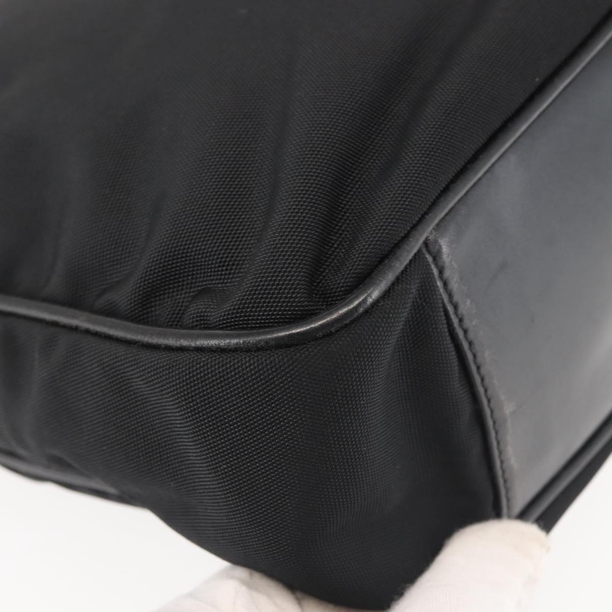 GUCCI Bamboo Hand Bag Canvas 2way Black Silver 001 1638 1705 Auth 142542