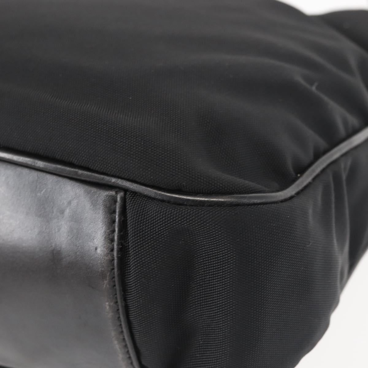 GUCCI Bamboo Hand Bag Canvas 2way Black Silver 001 1638 1705 Auth 142542