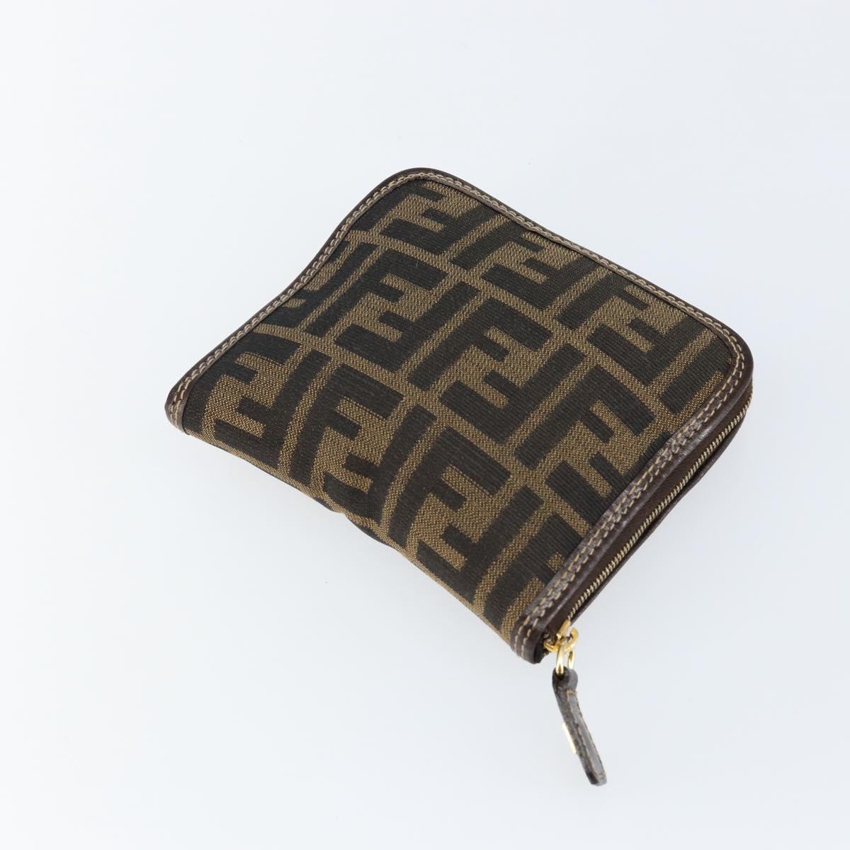 FENDI Zucca Canvas Eco bag Hand Bag Black Brown Auth 142557