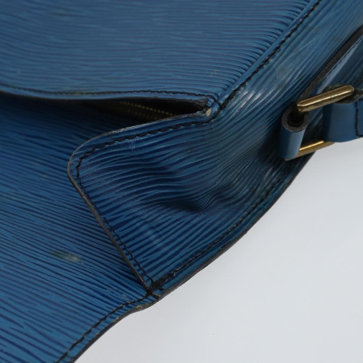 LOUIS VUITTON Epi Saint Cloud GM Shoulder Bag Toledo Blue M52195 LV Auth 142604