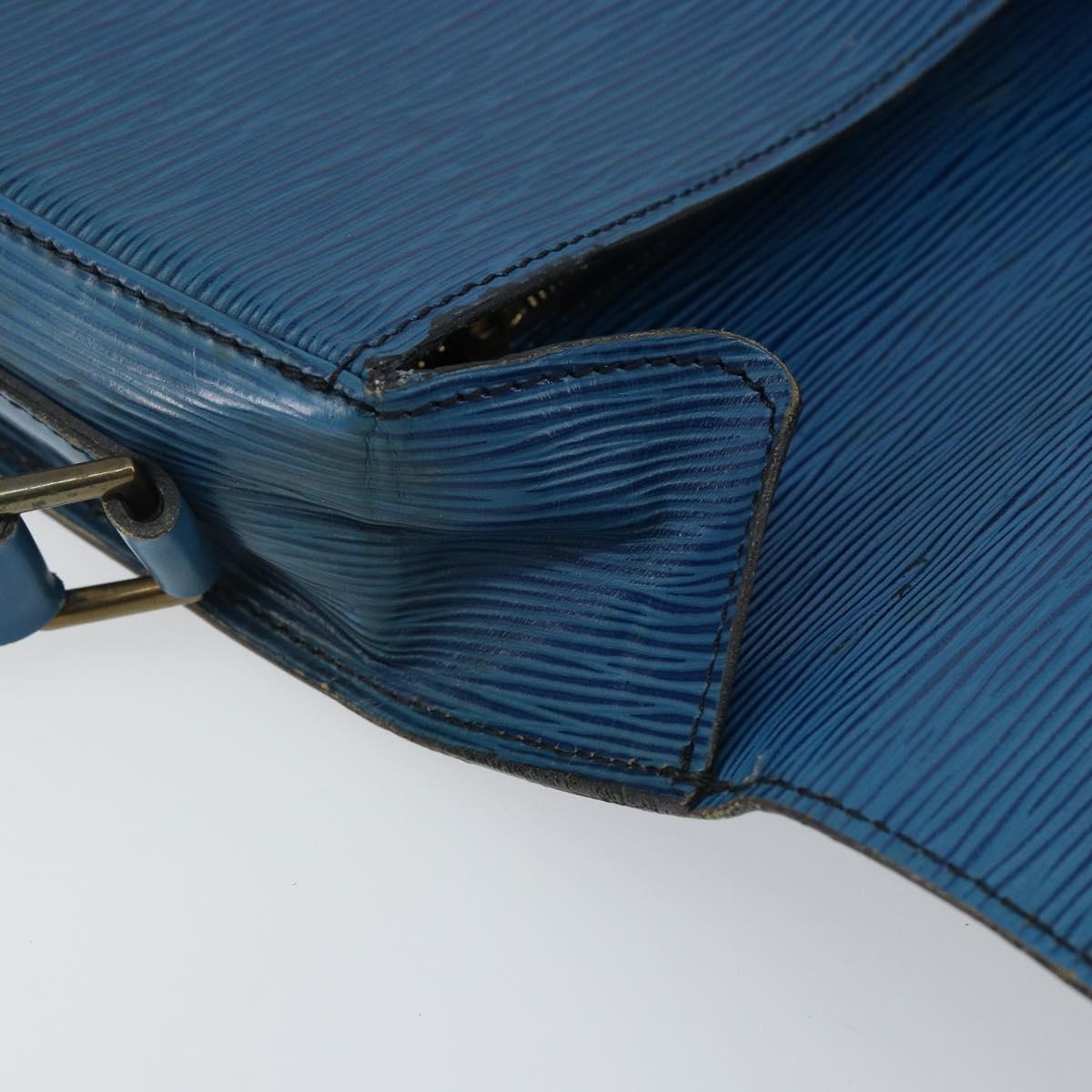 LOUIS VUITTON Epi Saint Cloud GM Shoulder Bag Toledo Blue M52195 LV Auth 142604