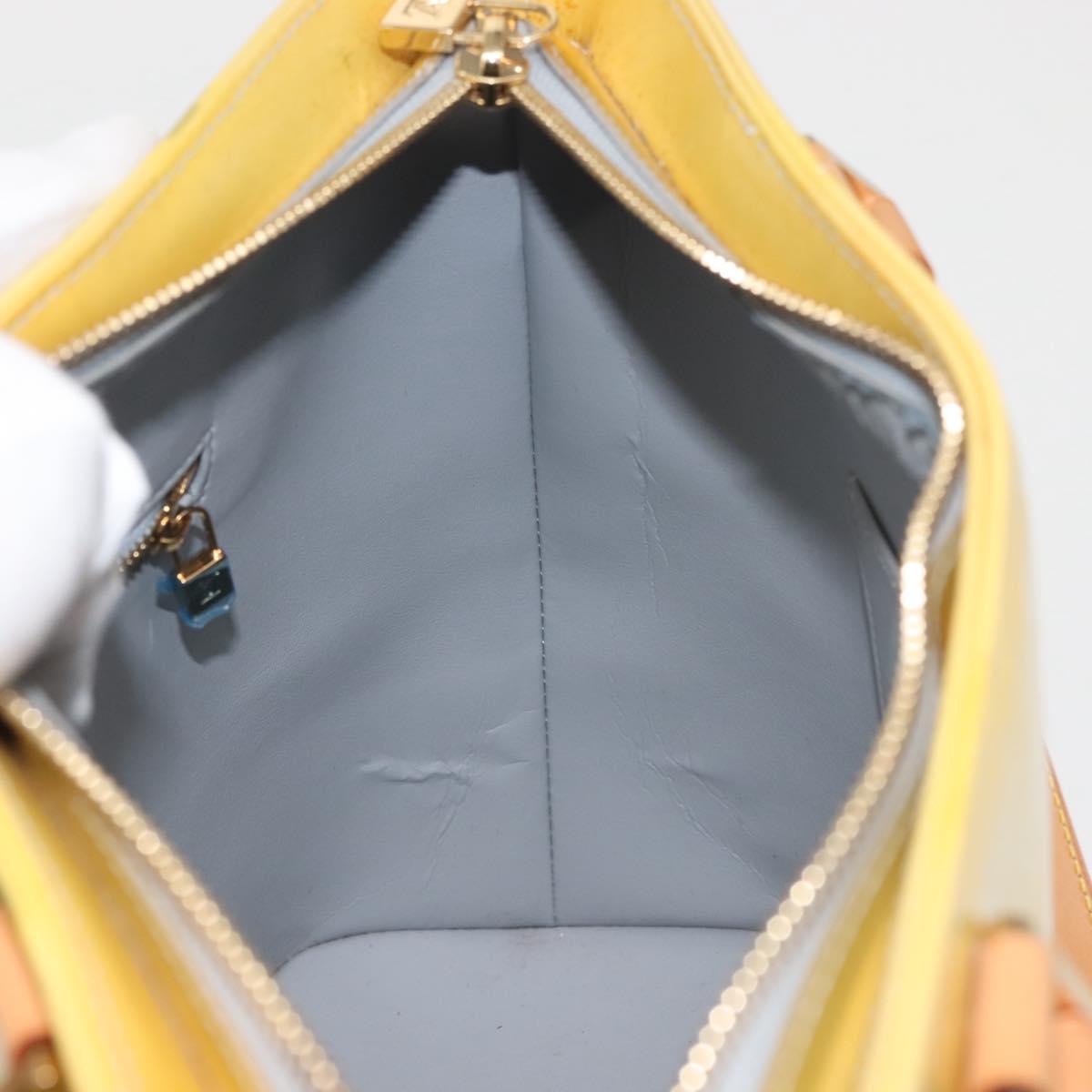 LOUIS VUITTON Monogram Vernis Houston Hand Bag Gris M91053 LV Auth 142613