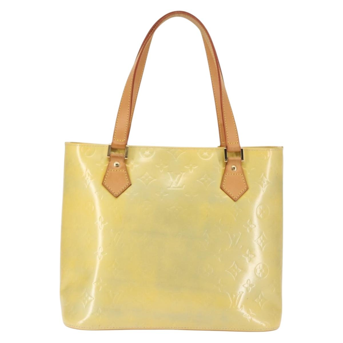 LOUIS VUITTON Monogram Vernis Houston Hand Bag Gris M91053 LV Auth 142613