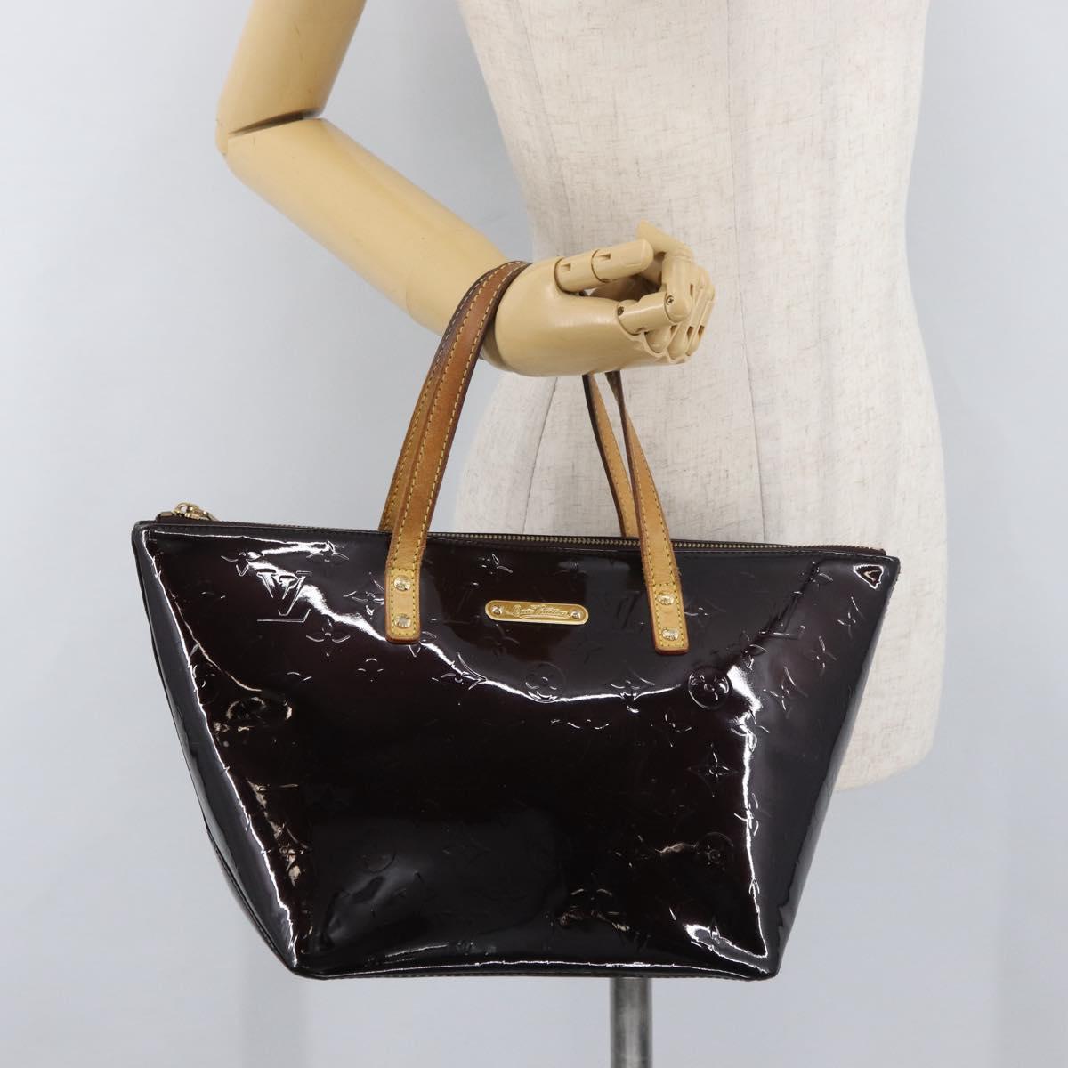 LOUIS VUITTON Monogram Vernis Bellevue GM Tote Bag Amarante M93589 Auth 142614