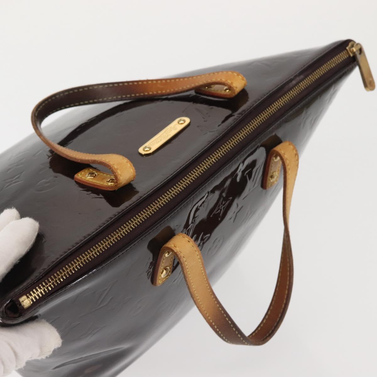 LOUIS VUITTON Monogram Vernis Bellevue GM Tote Bag Amarante M93589 Auth 142614