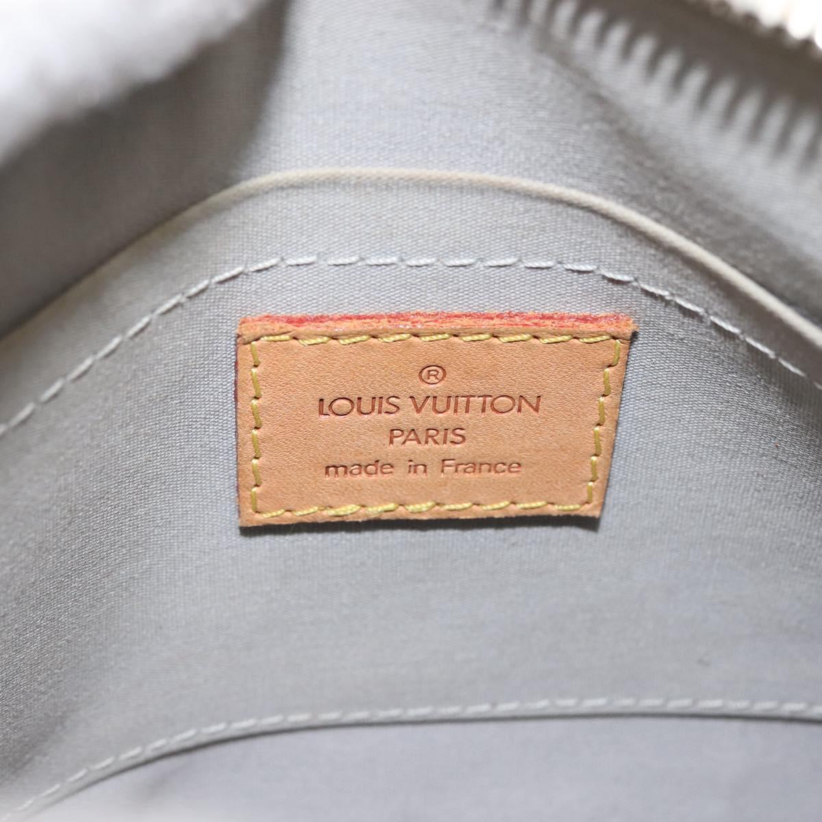 LOUIS VUITTON Monogram Vernis Minna Street Shoulder Bag Perle M91509 Auth 142615