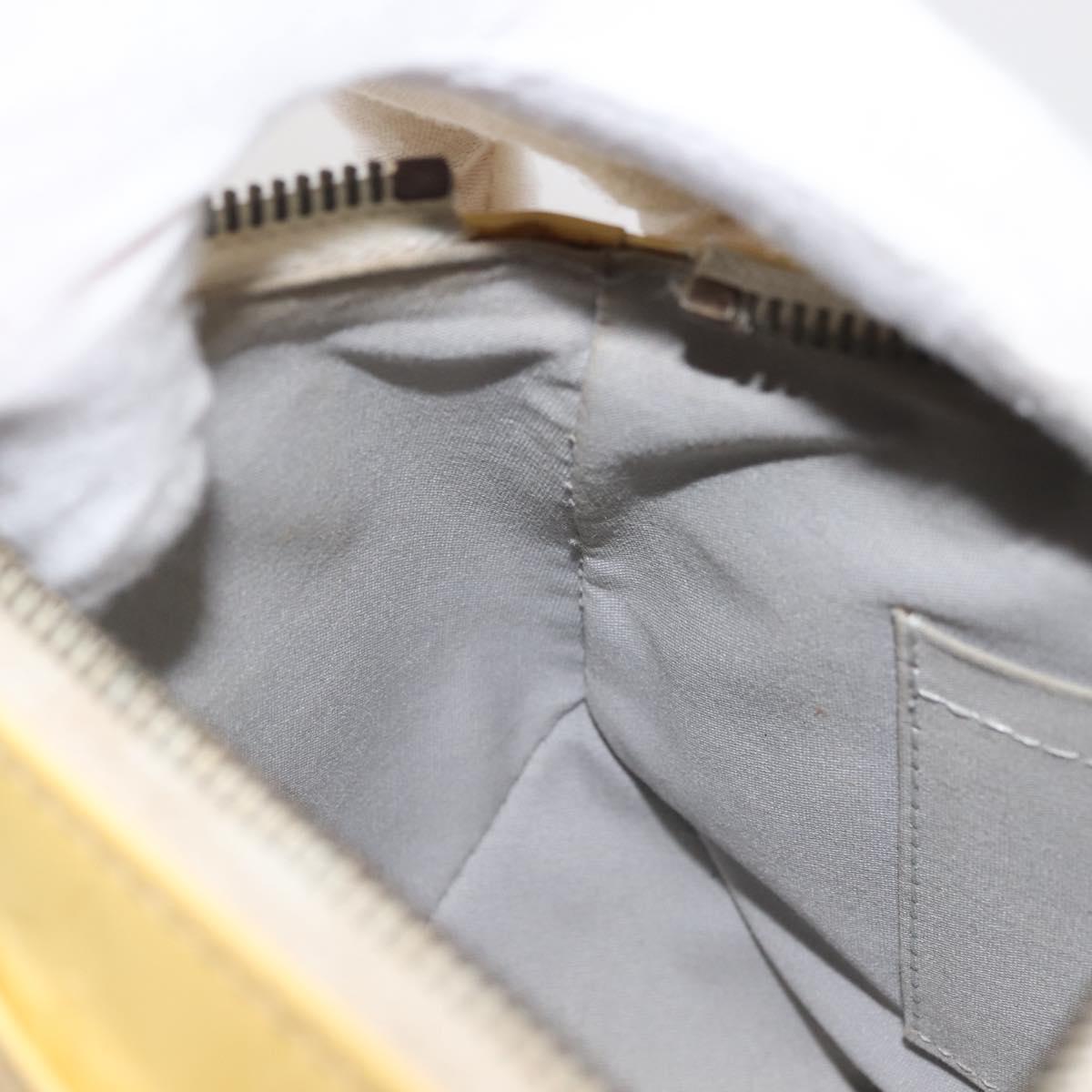 LOUIS VUITTON Monogram Vernis Minna Street Shoulder Bag Perle M91509 Auth 142615