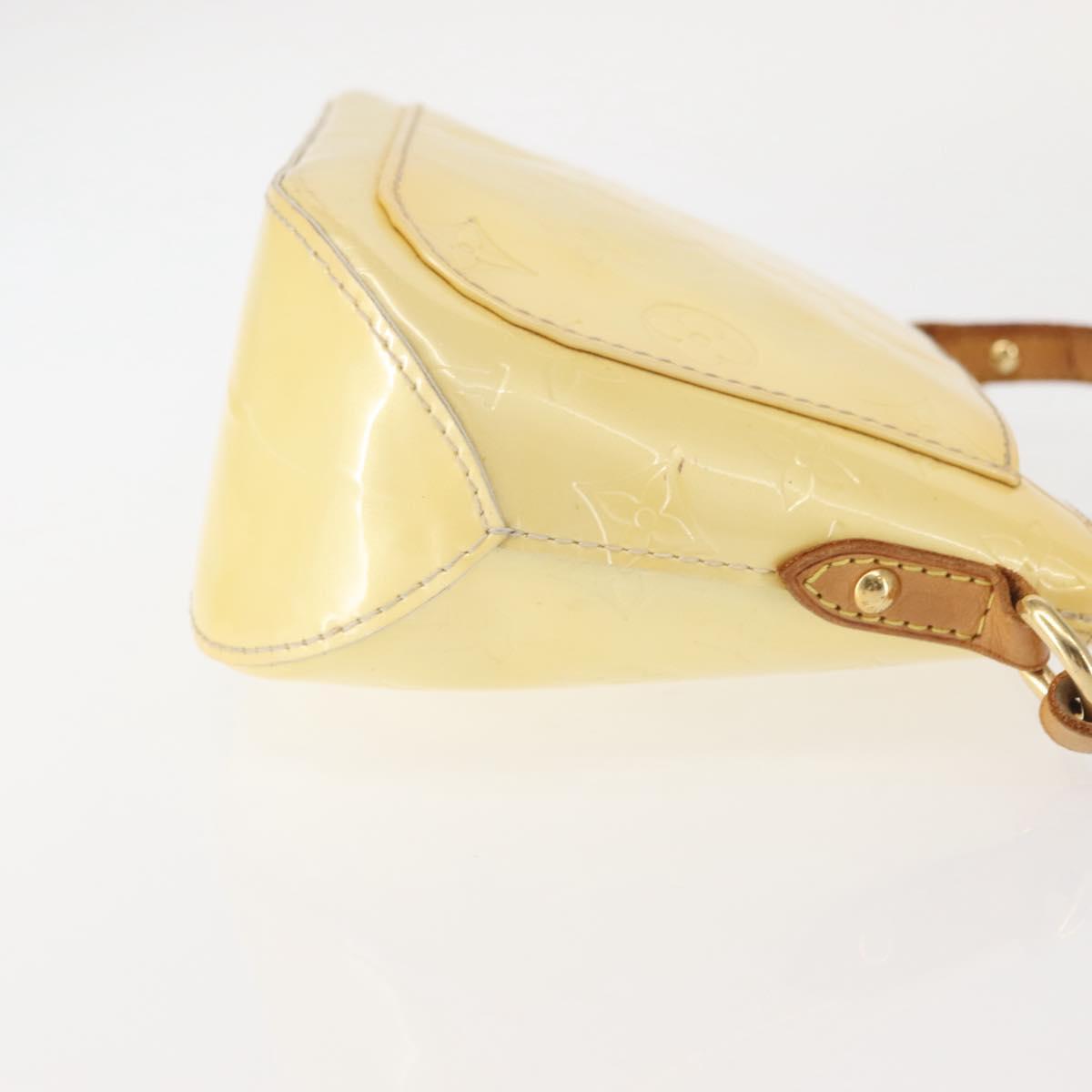 LOUIS VUITTON Monogram Vernis Minna Street Shoulder Bag Perle M91509 Auth 142615