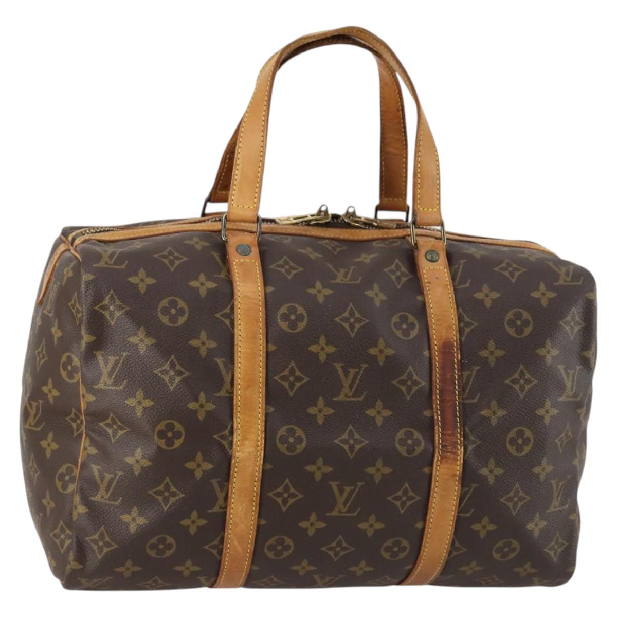 LOUIS VUITTON Monogram Sac Souple 35 Boston Bag M41626 LV Auth 142621