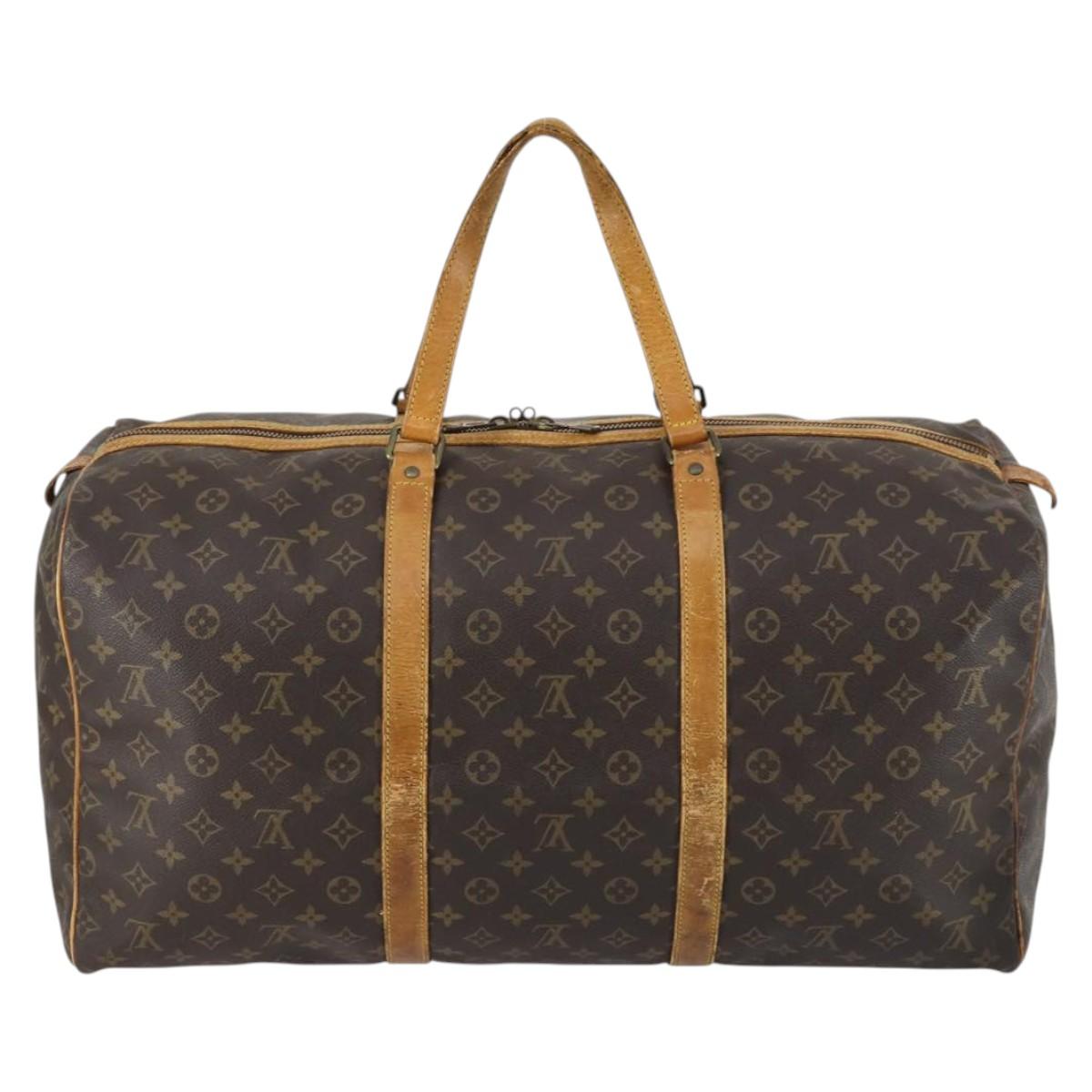 LOUIS VUITTON Monogram Sac Spool 55 Boston Bag Vintage M41622 LV Auth 142624