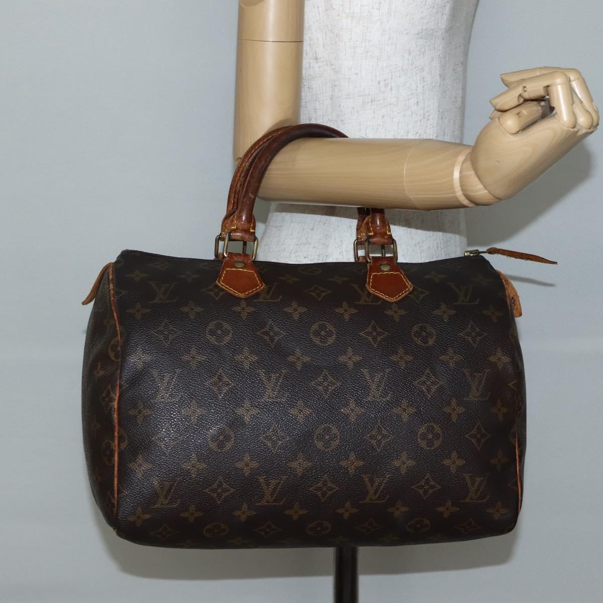 LOUIS VUITTON Monogram Speedy 30 Hand Bag M41526 LV Auth 142629