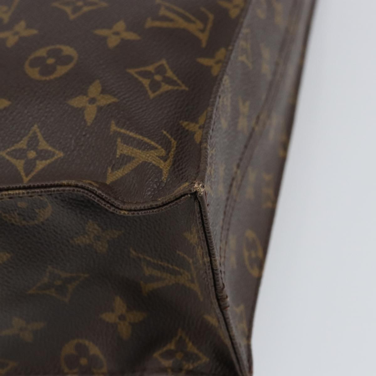 LOUIS VUITTON Monogram Sac Plat Hand Bag M51140 LV Auth 142639