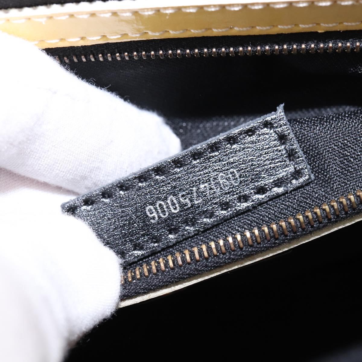 FENDI Hand Bag Patent leather 2way Yellow gold Auth 142671