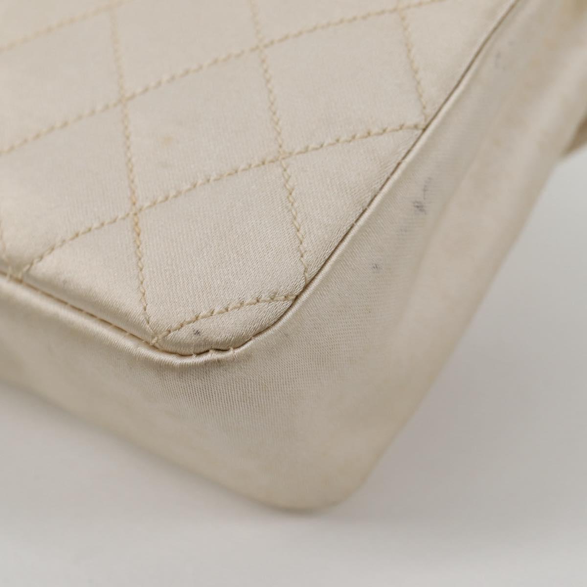 CHANEL Matelasse Chain Gribois Shoulder Bag Satin Gold CC Auth 142689V