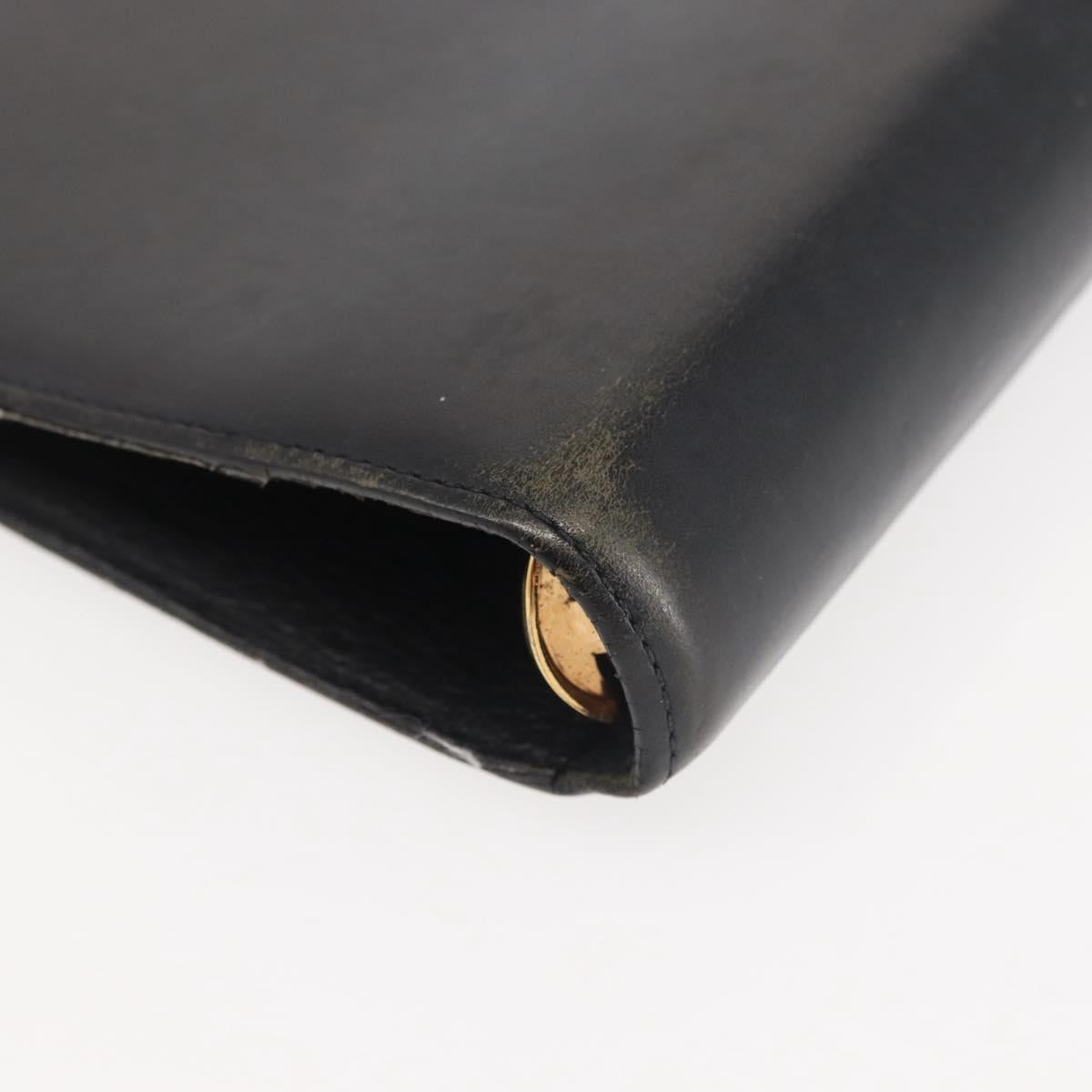 LOUIS VUITTON Nomad Agenda MM Day Planner Cover Black R20478 LV Auth 142704