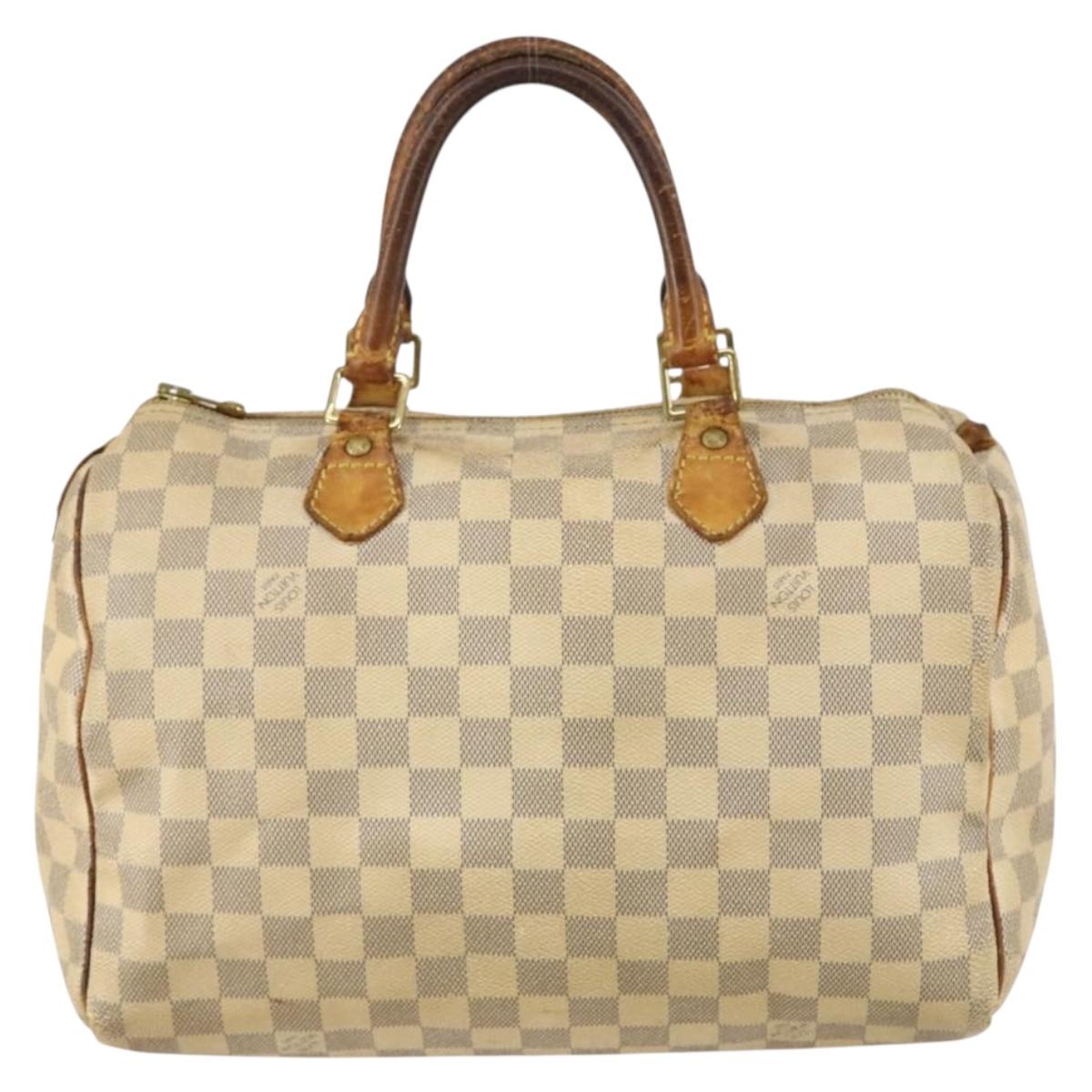 LOUIS VUITTON Damier Azur Speedy 30 Hand Bag N41533 LV Auth 142705
