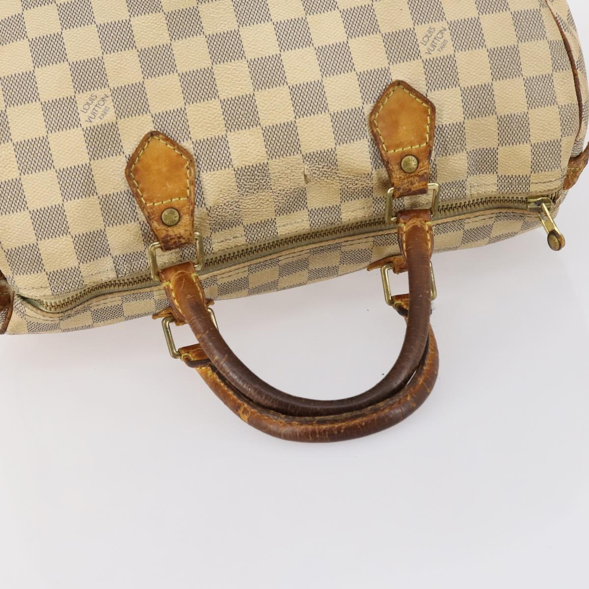 LOUIS VUITTON Damier Azur Speedy 30 Hand Bag N41533 LV Auth 142705