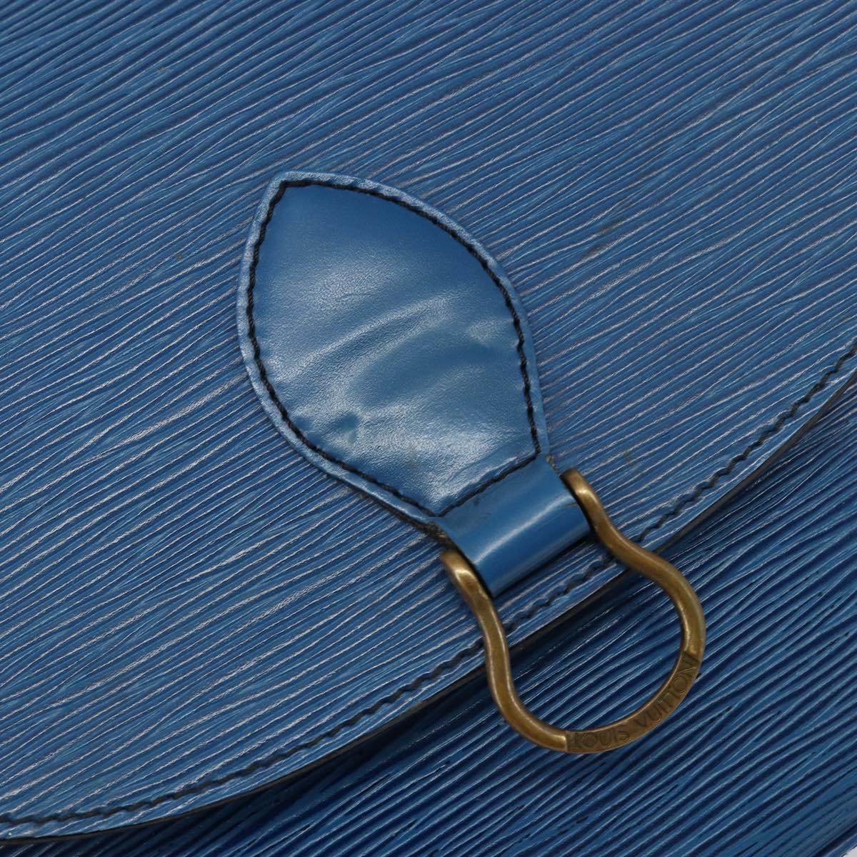LOUIS VUITTON Epi Saint Cloud GM Shoulder Bag Toledo Blue M52195 LV Auth 142727
