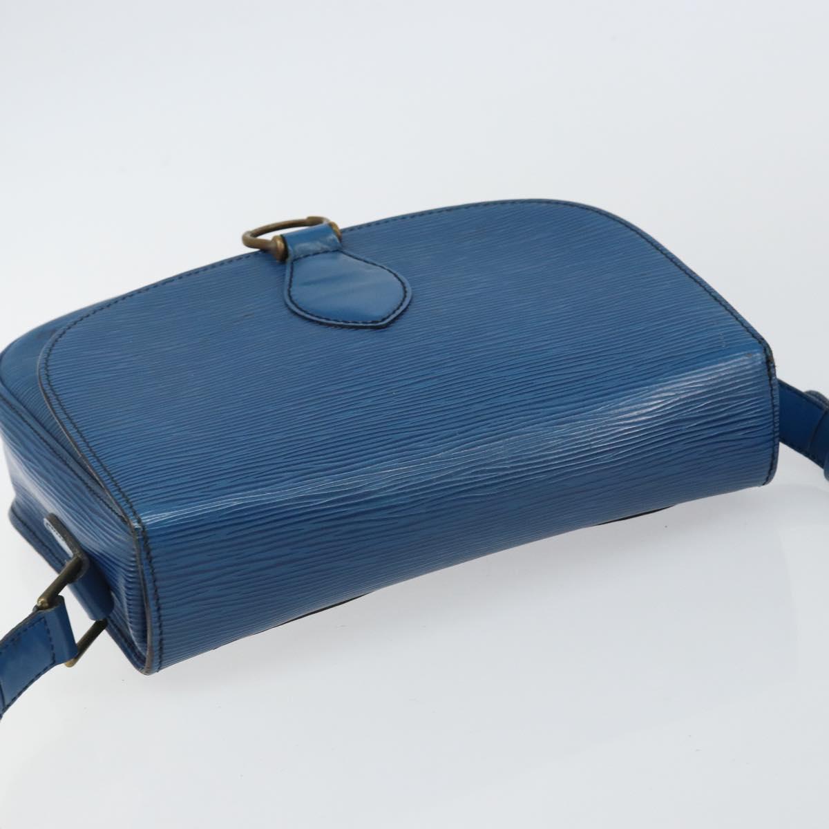 LOUIS VUITTON Epi Saint Cloud GM Shoulder Bag Toledo Blue M52195 LV Auth 142727