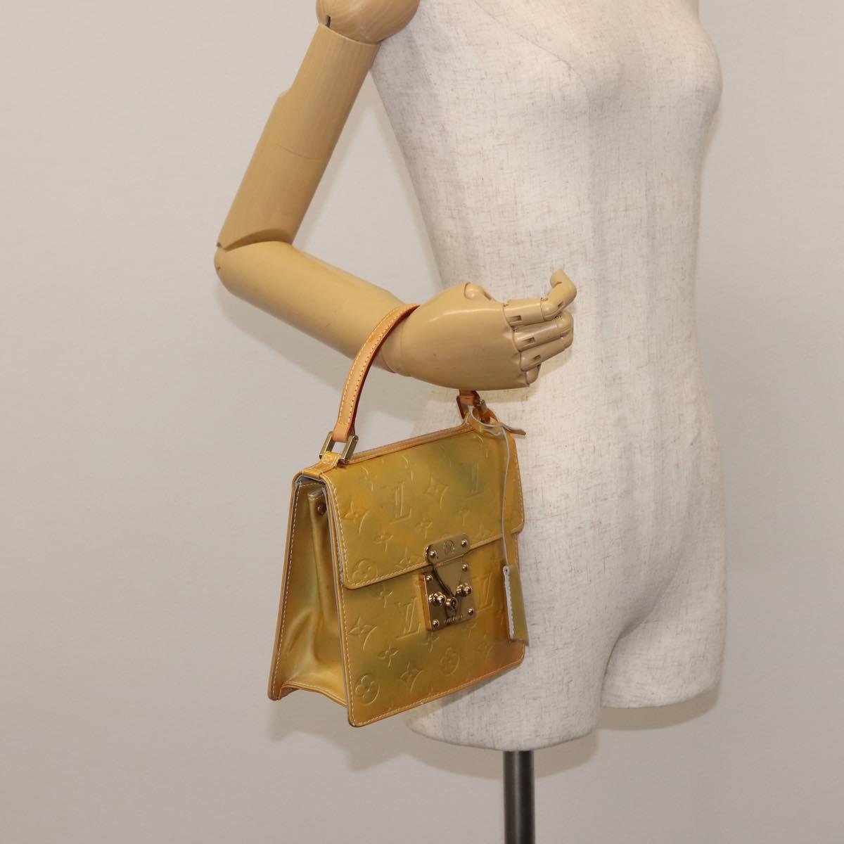 LOUIS VUITTON Monogram Vernis Spring Street Hand Bag Gris M91029 LV Auth 142730