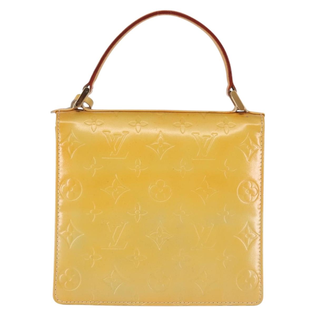 LOUIS VUITTON Monogram Vernis Spring Street Hand Bag Gris M91029 LV Auth 142730