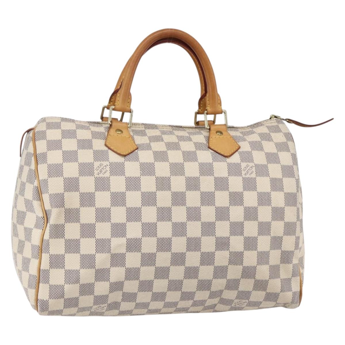 LOUIS VUITTON Damier Azur Speedy 30 Hand Bag N41533 LV Auth 142731