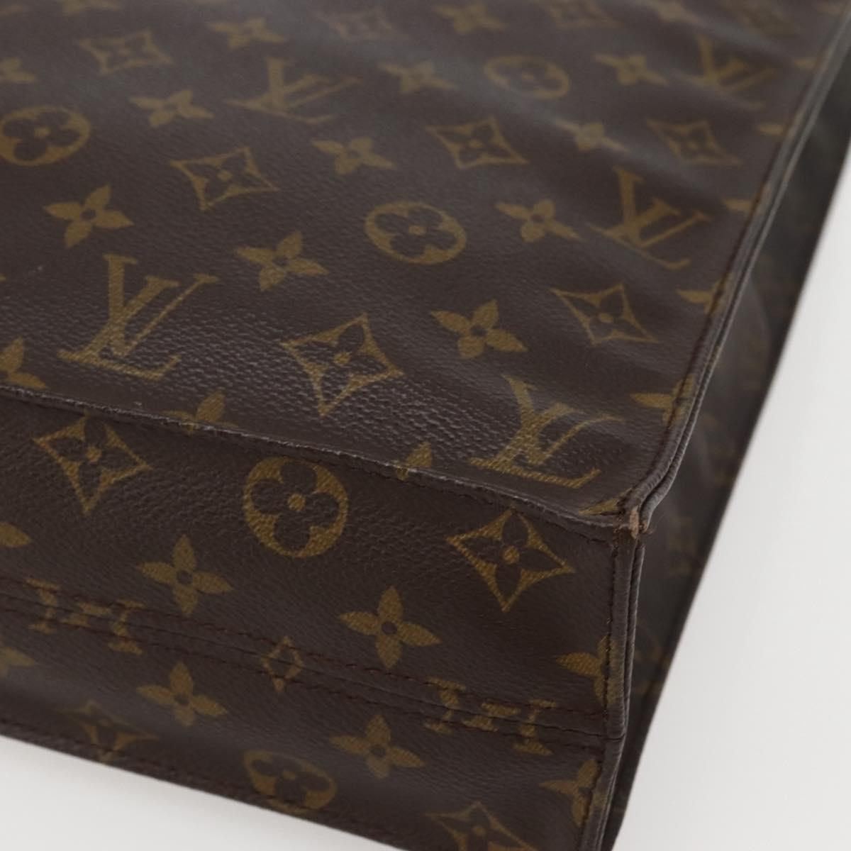 LOUIS VUITTON Monogram Sac Plat Hand Bag M51140 LV Auth 142750