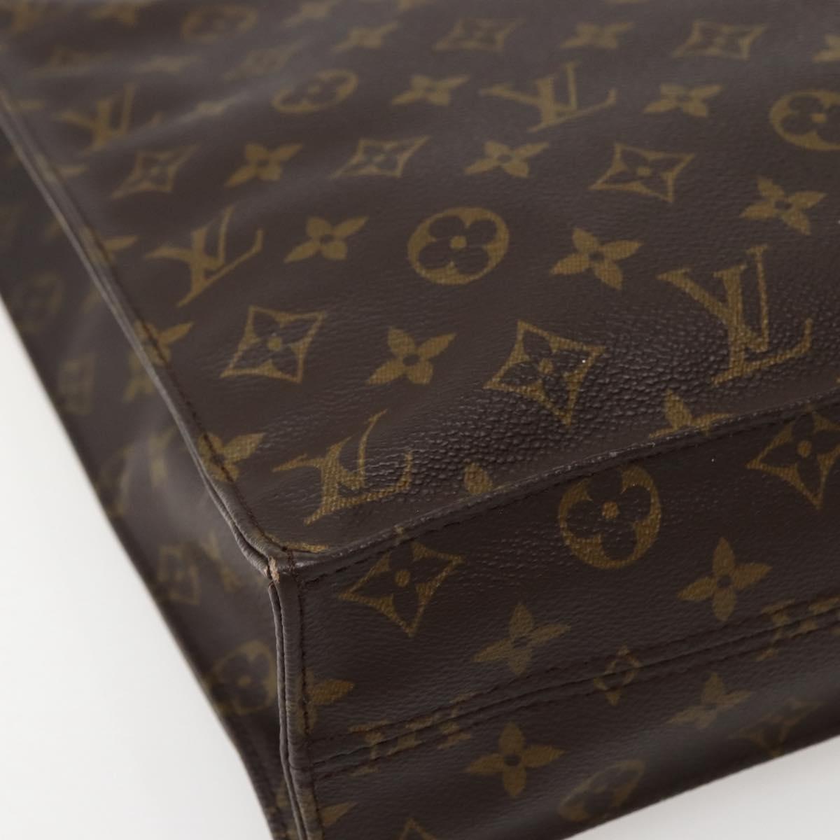 LOUIS VUITTON Monogram Sac Plat Hand Bag M51140 LV Auth 142750