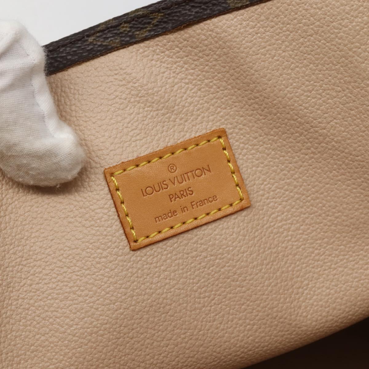 LOUIS VUITTON Monogram Sac Plat Hand Bag M51140 LV Auth 142750