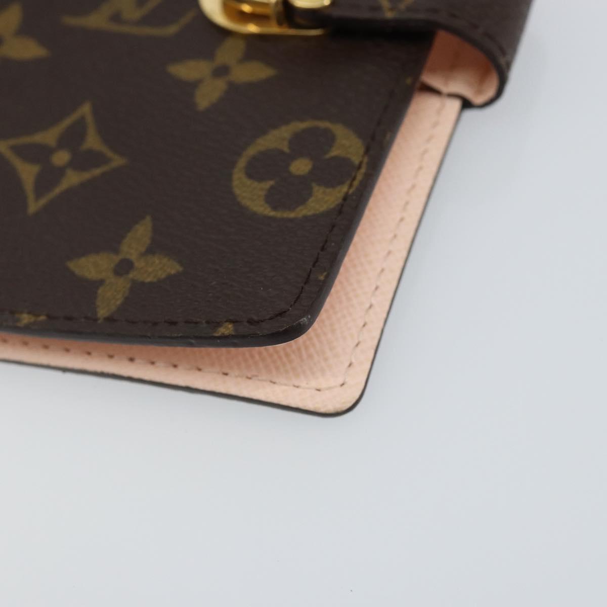 LOUIS VUITTON Monogram Agenda Koala PM Day Planner Cover R21013 LV Auth 142758