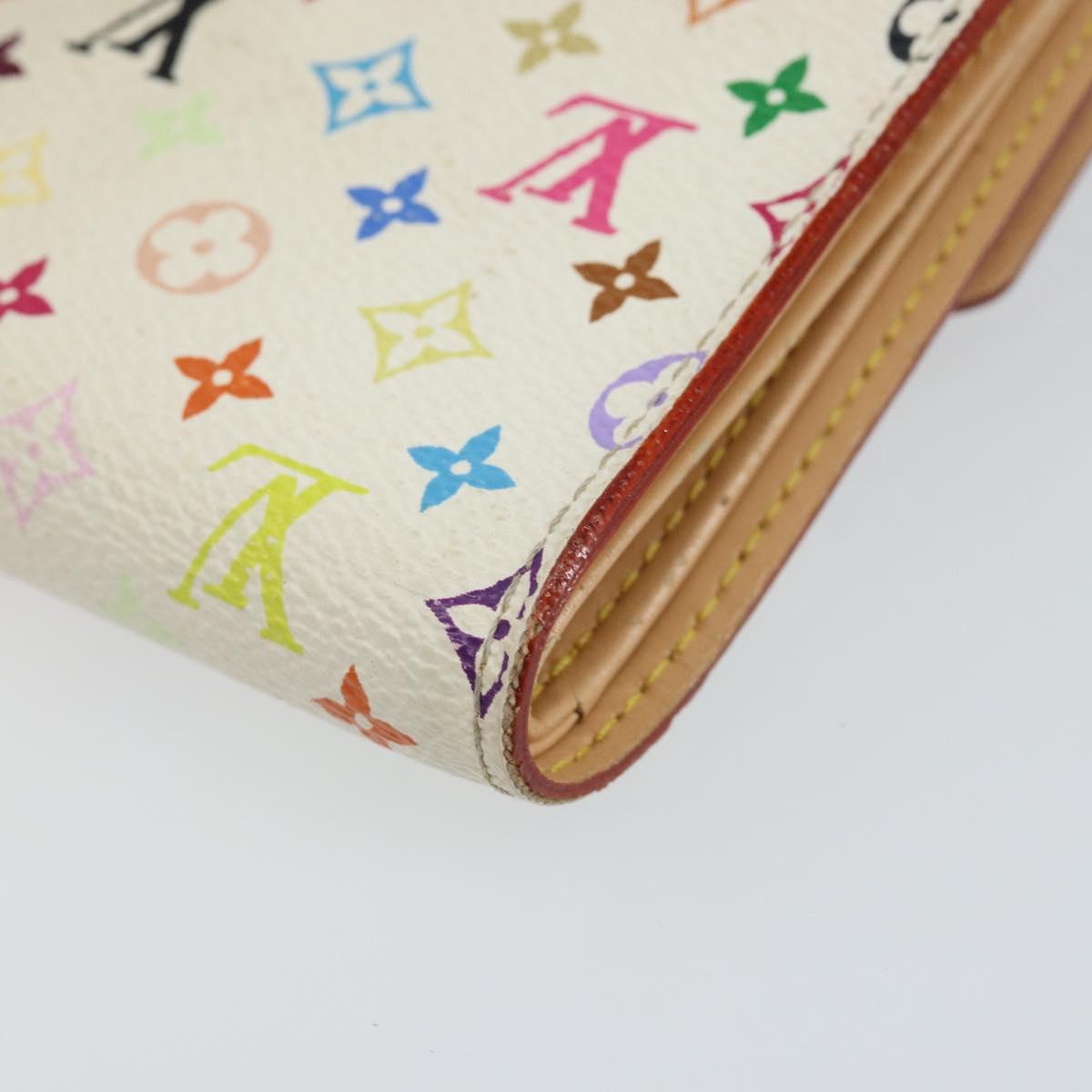 LOUIS VUITTON Multicolor Portefeuille Koala Rich Wallet White M58081 Auth 142759