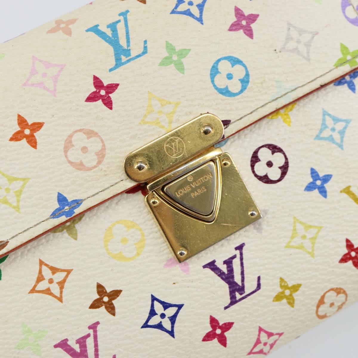 LOUIS VUITTON Multicolor Portefeuille Koala Rich Wallet White M58081 Auth 142759