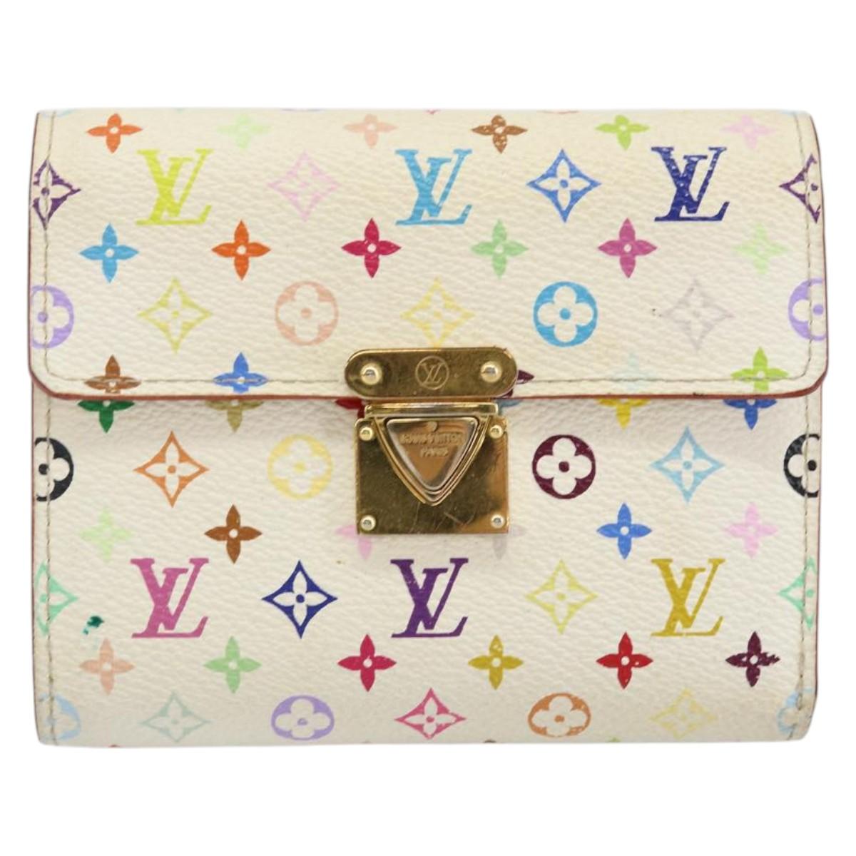 LOUIS VUITTON Multicolor Portefeuille Koala Rich Wallet White M58081 Auth 142759