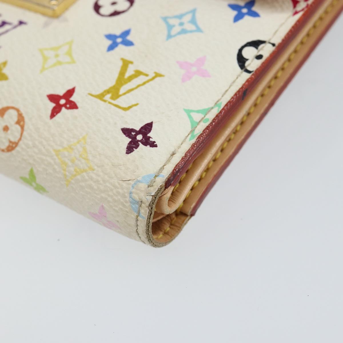 LOUIS VUITTON Multicolor Portefeuille Koala Rich Wallet White M58081 Auth 142759