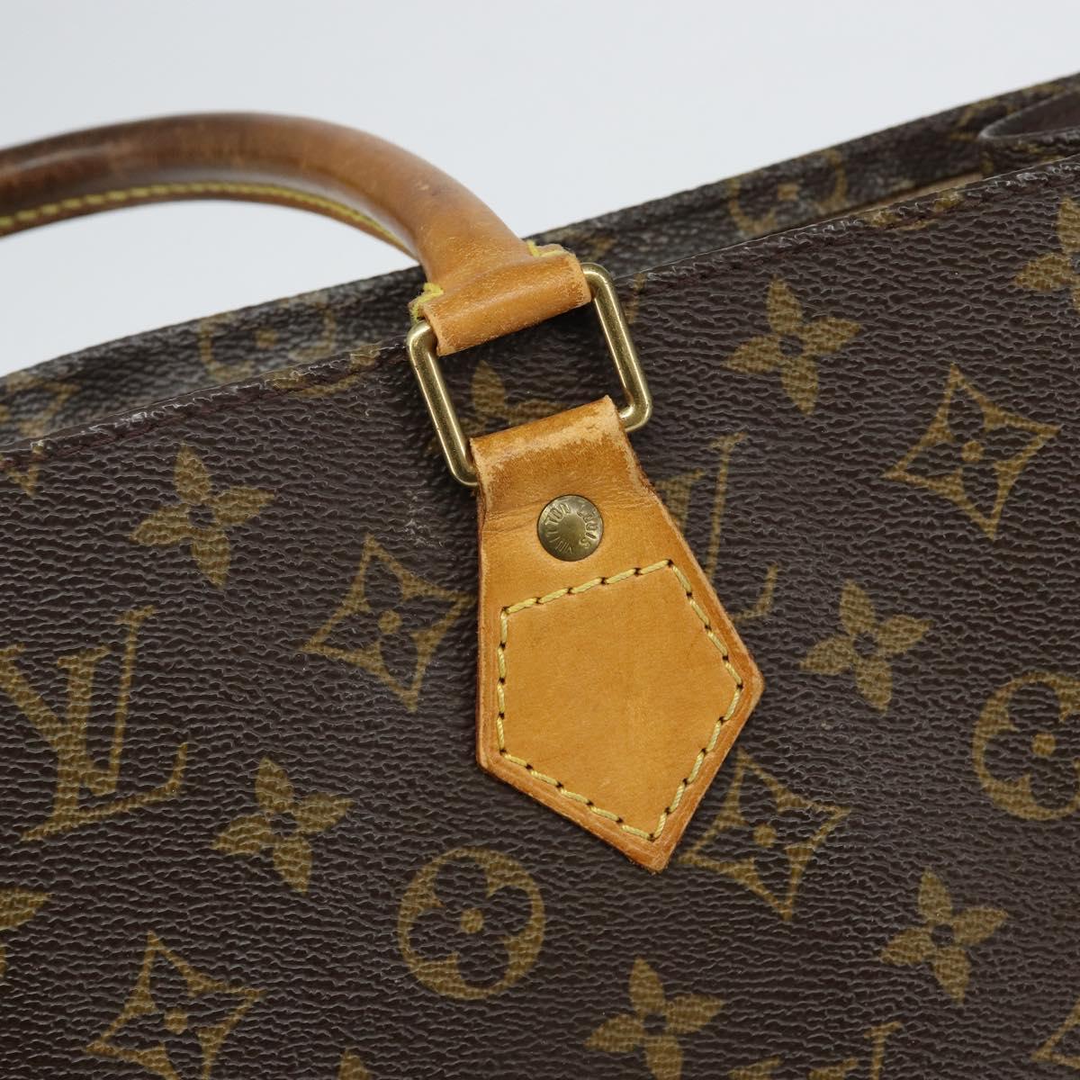 LOUIS VUITTON Monogram Sac Plat Hand Bag M51140 LV Auth 142770