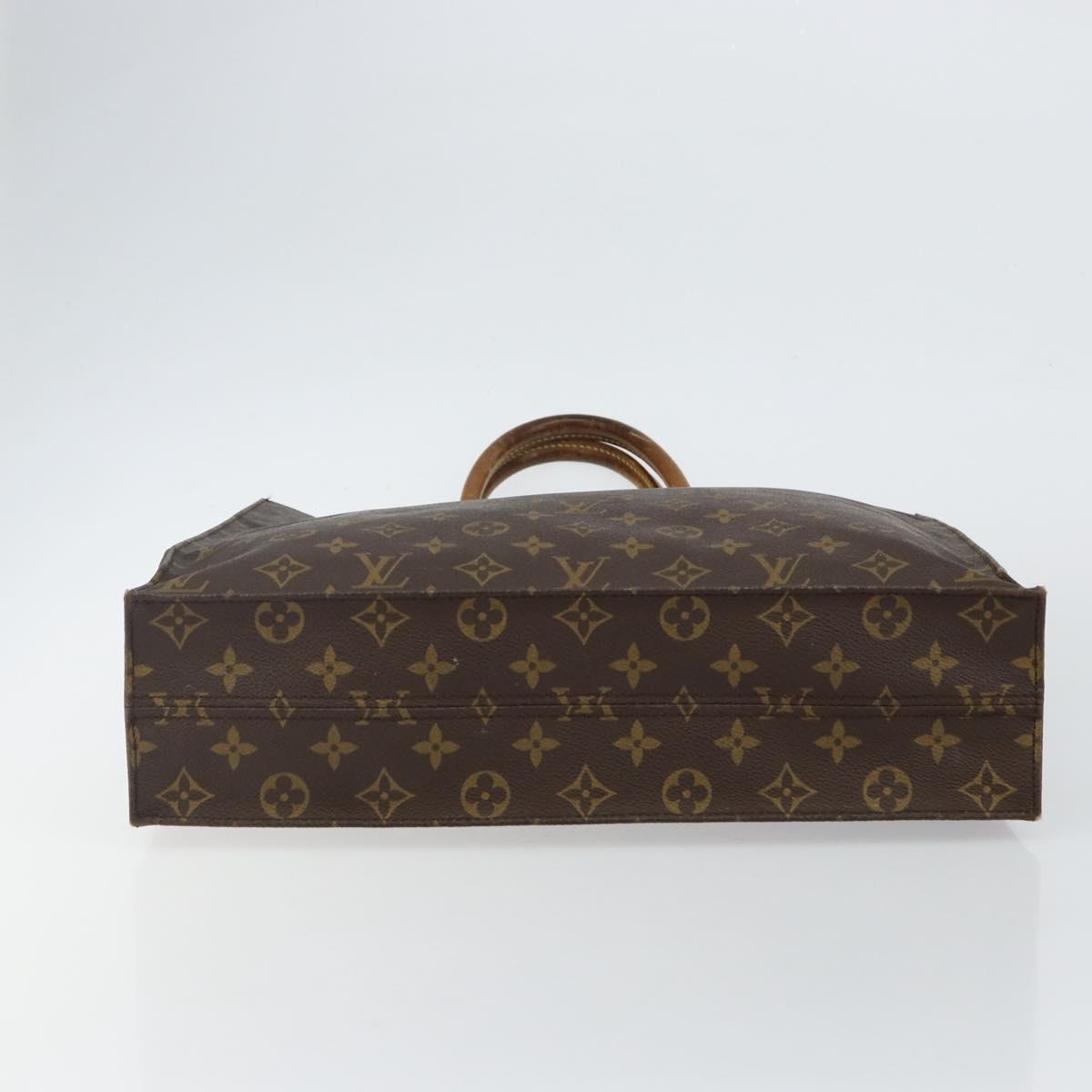 LOUIS VUITTON Monogram Sac Plat Hand Bag M51140 LV Auth 142770