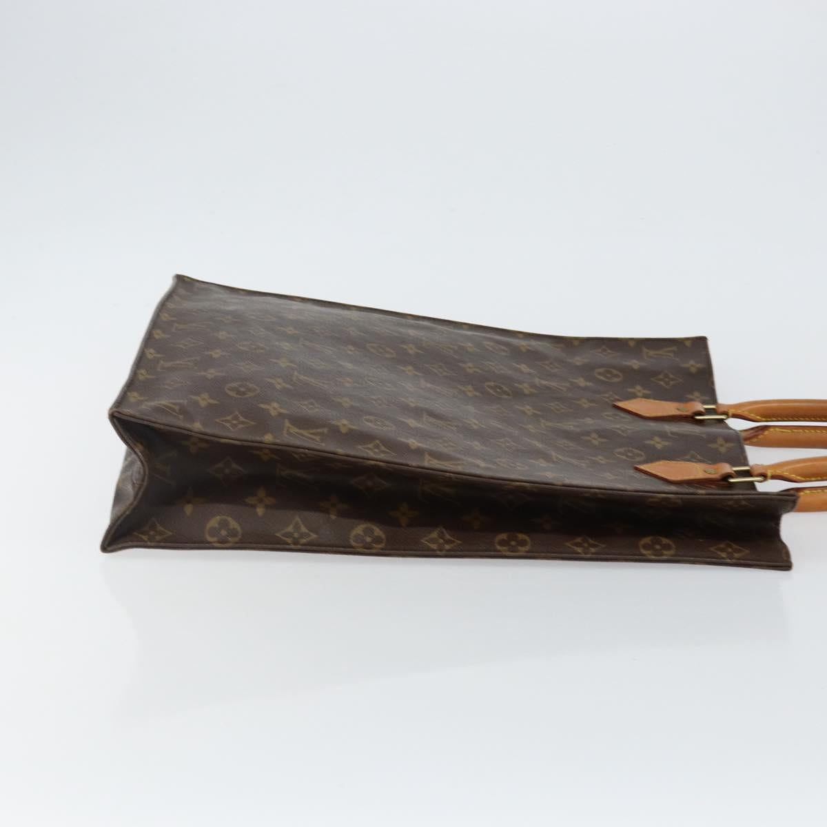 LOUIS VUITTON Monogram Sac Plat Hand Bag M51140 LV Auth 142771