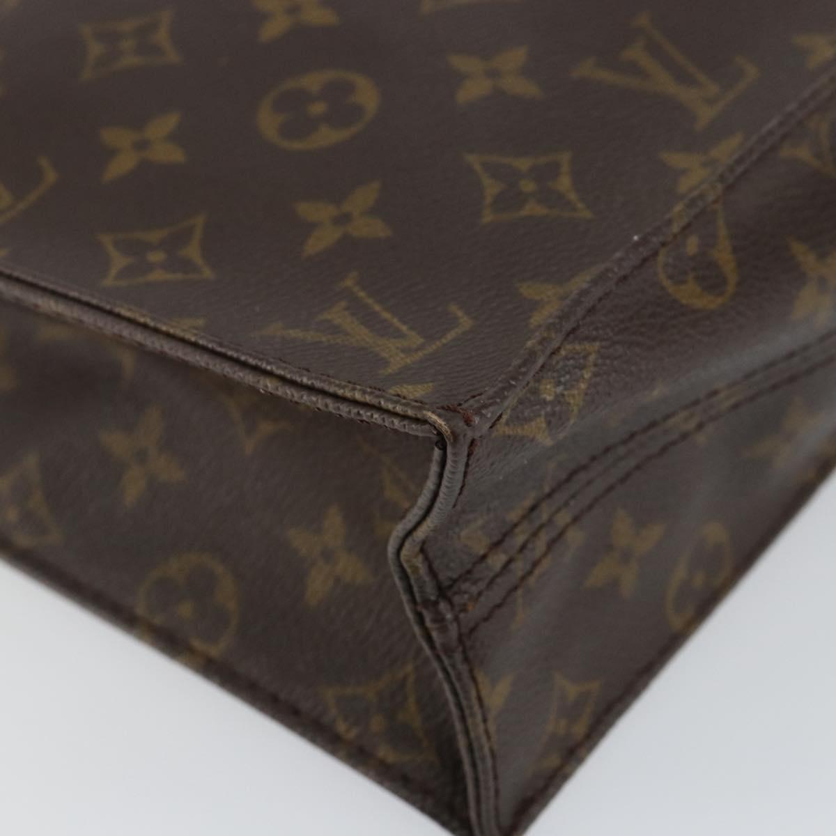 LOUIS VUITTON Monogram Sac Plat Hand Bag M51140 LV Auth 142772