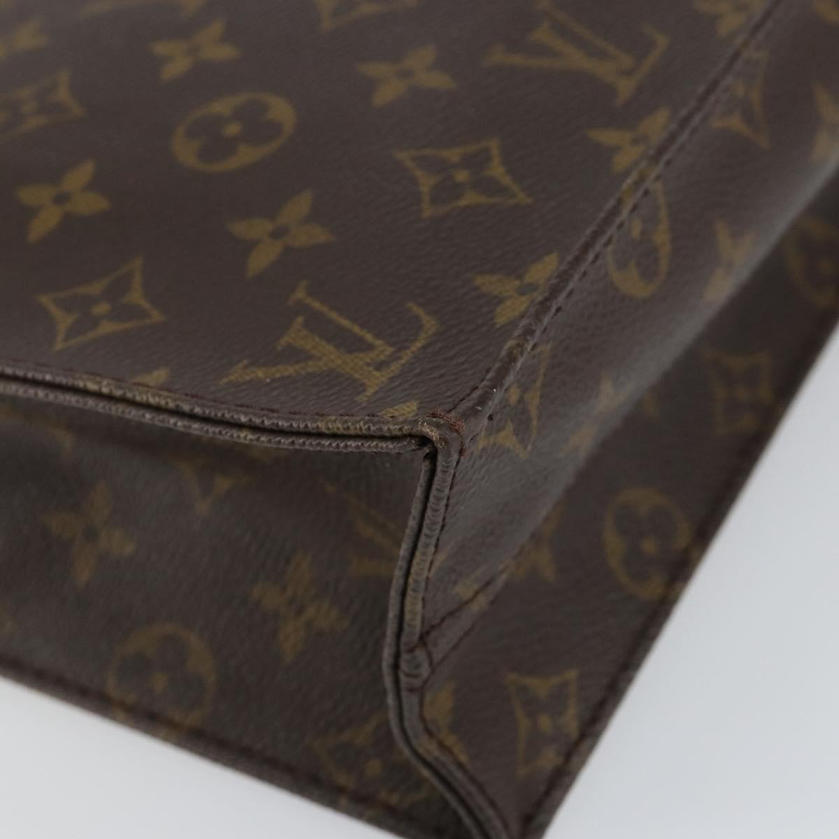 LOUIS VUITTON Monogram Sac Plat Hand Bag M51140 LV Auth 142772