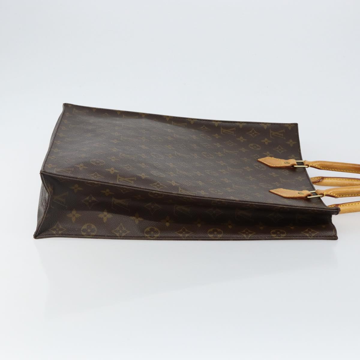 LOUIS VUITTON Monogram Sac Plat Hand Bag M51140 LV Auth 142772