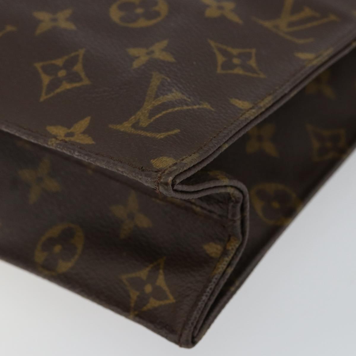 LOUIS VUITTON Monogram Sac Plat Hand Bag M51140 LV Auth 142773