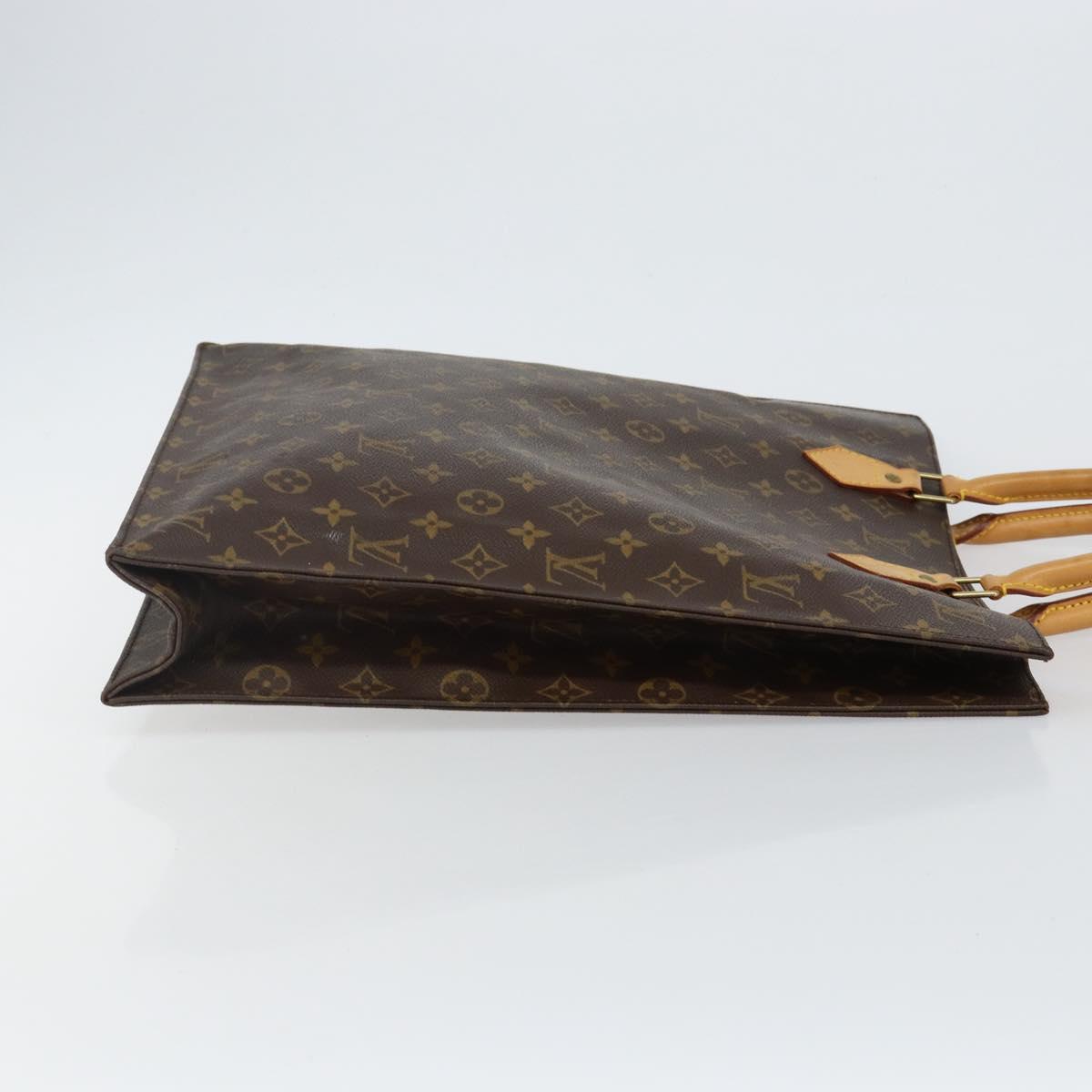 LOUIS VUITTON Monogram Sac Plat Hand Bag M51140 LV Auth 142773