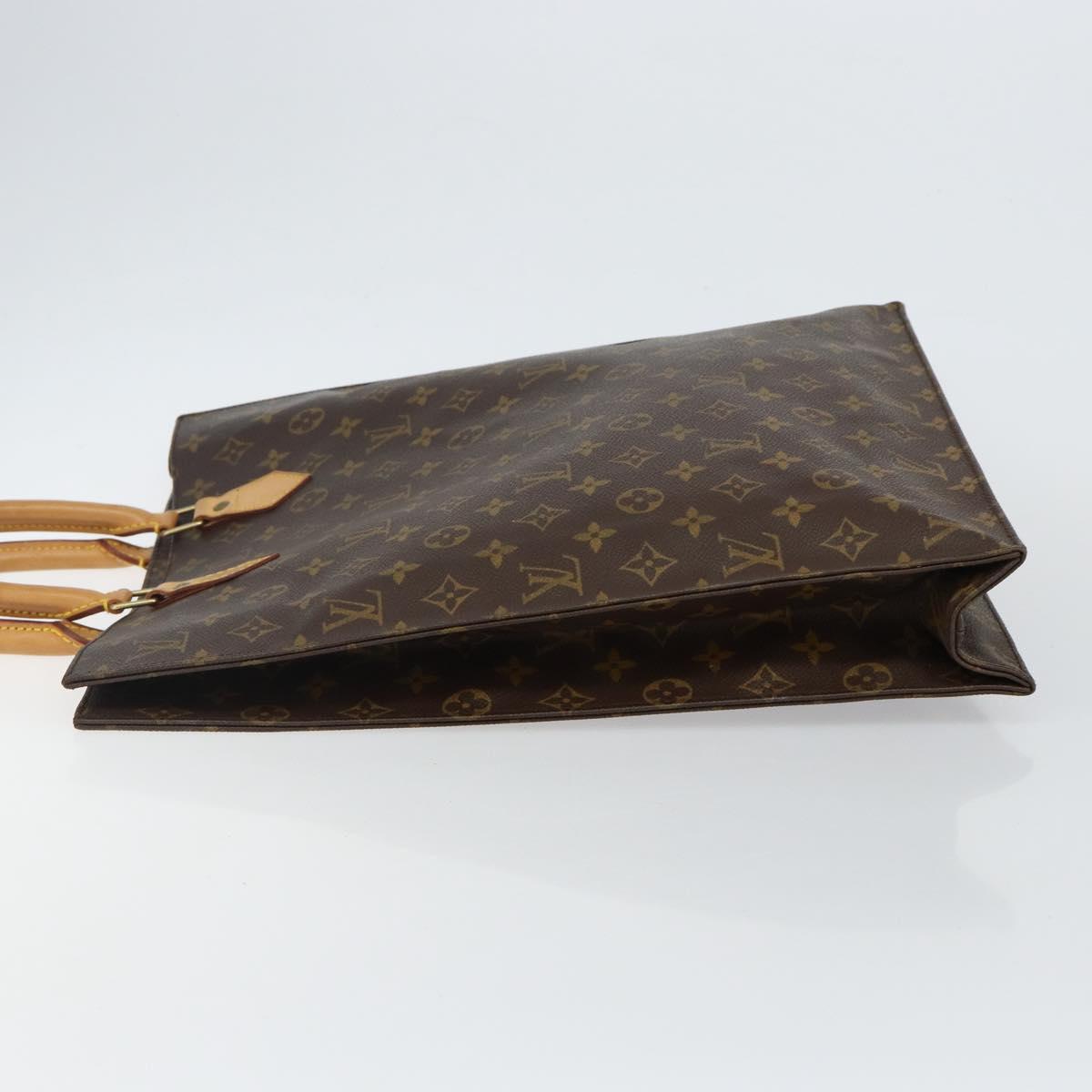 LOUIS VUITTON Monogram Sac Plat Hand Bag M51140 LV Auth 142773
