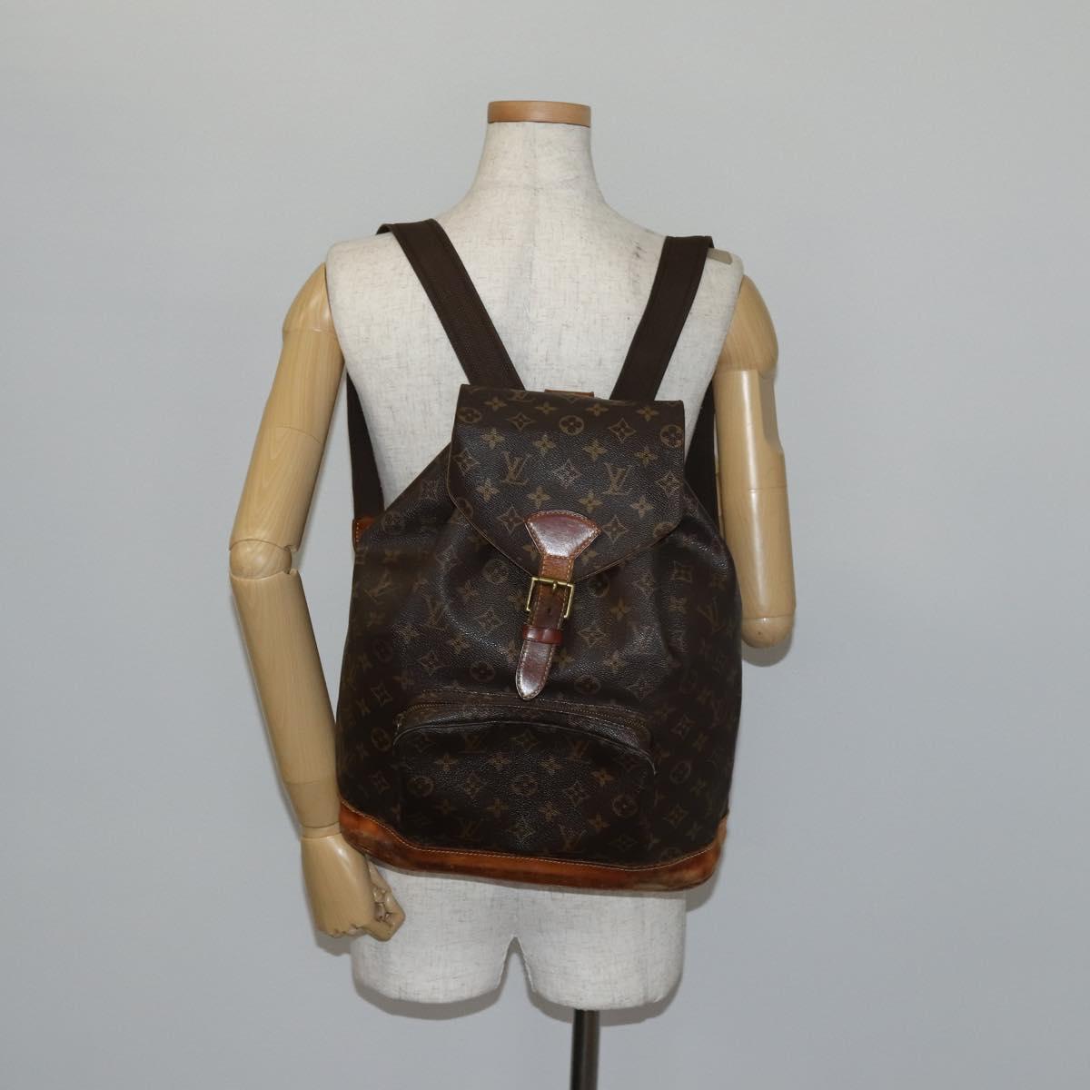 LOUIS VUITTON Monogram Montsouris GM Backpack M51135 LV Auth 142777